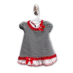 Bonnie Baby Polka Dot Ruffle Dress, Size 24M